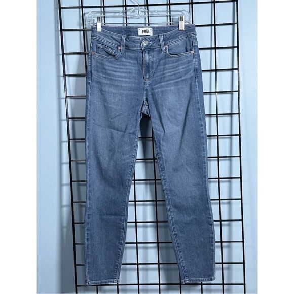 PAIGE Denim - Paige Verdugo Crop Jeans Womens 28‎ Blue Denim Demilo Distressed Skinny